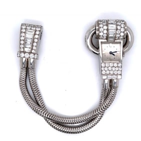 UDALL & BALLOU French Art Deco Platinum Diamond Wa