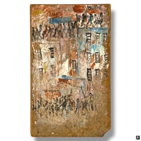 Purvis Young Mixed Media "Urban Landscape"