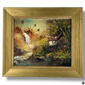 Modern Decorative Oil/Board "Rainforest Landscape"