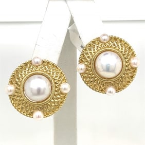 Cassandra Goad 18K Yellow Gold Pearl Earrings