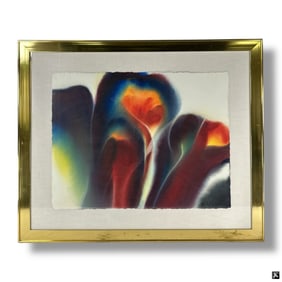 Frank Monaco Watercolor "Untitled Abstract"