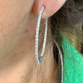 2.15 Diamond Hoop Earrings
