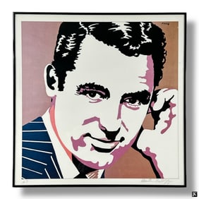 Martin Kreloff Signed Color Lithograph "Cary Grant