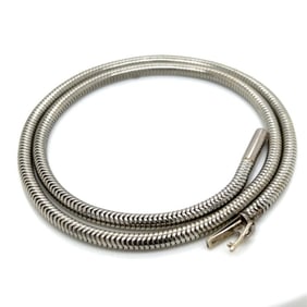 18K White Gold Flexible Serpentine Necklace