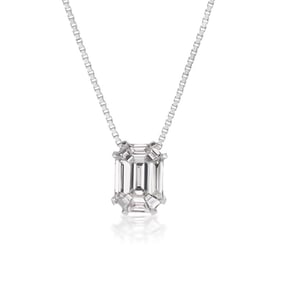 EVA COLLECTION EMERALD CUT DIAMOND PENDANT