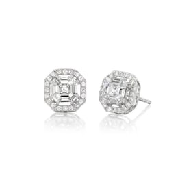 ASSCHER CUT DIAMOND EARRINGS