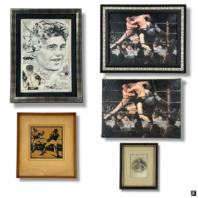 Group of 5 Vintage Boxing Memorabilia (1 of 6)