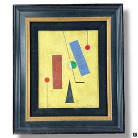 attributed to: Charles Green Shaw Oil on Masonite