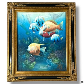 C Benolt Oil on Canvas "Tropical Reef Fish"