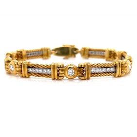 18K Yellow Gold 1.80 Ct. Diamond Bracelet