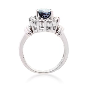 ALEXANDRITE RING WITH DIAMONDS