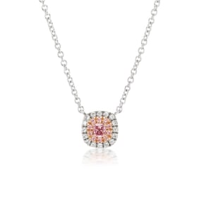 FANCY BROWNISH PINK DIAMOND PENDANT