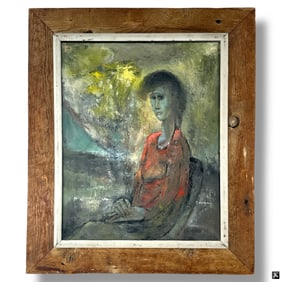 Karnig Nalbandian Oil/Canvas "The Poem" 1949