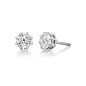 EVA COLLECTION ROUND DIAMOND STUDS