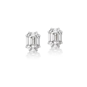 EVA COLLECTION EMERALD CUT STUDS