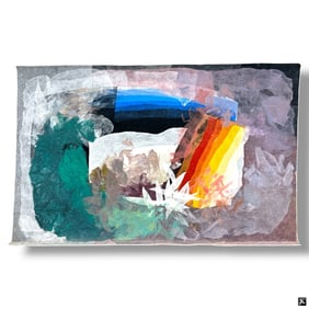 Signed Painting on Carpet "Abstract"
