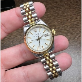 ROLEX Steel & Gold Ladies Date Watch