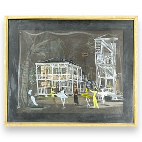 Verner Pastel Work On Paper Of Louisiana Scene