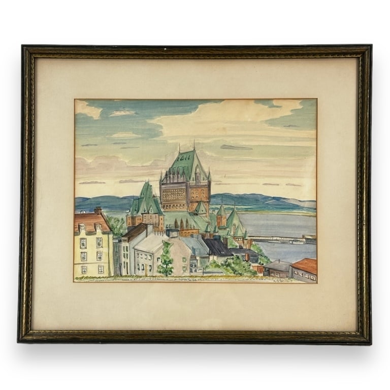 Paul Bisvert Watercolor Work On Paper Framed (1 of 4)