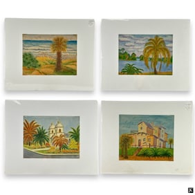 Four (4) Stanley Bielecky W/C Florida Scenes