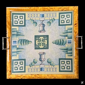 Vintage Chinese Style Cross Stitch Set In Tray