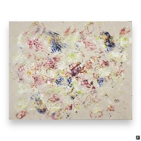 Artist Unknown Abstract Impressionist Oil On Canva