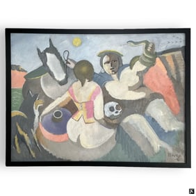 Robert Casper (20C) Large Acrylic on Canvas