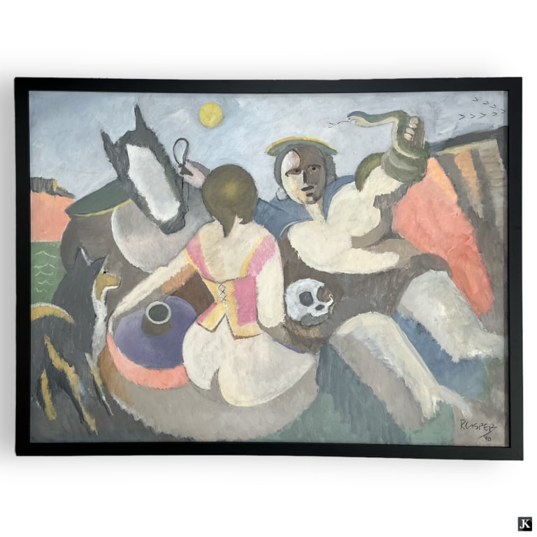 Robert Casper (20C) Large Acrylic on Canvas (1 of 5)