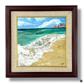 Original Contemporary Painted Ceramic Plaque