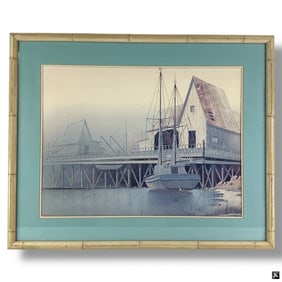 Decorative Framed Color Print "Dockside"