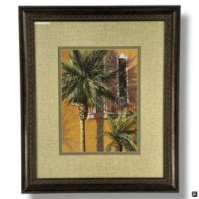 Decorative Framed Color Print "Palm Tree"