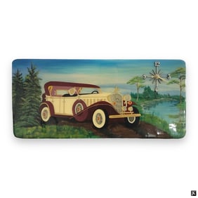 Signed H Black Florida Highwaymen Lacquered Cloc