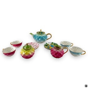 T2 Tea Co. Ceramic Ombre Tea Set Group