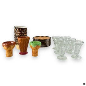Collection of Ice Cream Dessert Cups/Plates