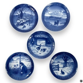 Five (5) Royal Copenhagen Collector Plates