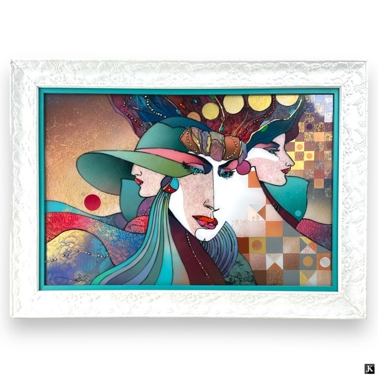 Ned Moulton (USA B1937) Reverse Acrylic Painting (1 of 4)