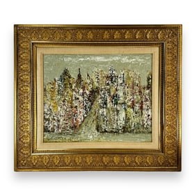 Signed French Impressionist Oil Painting On Board