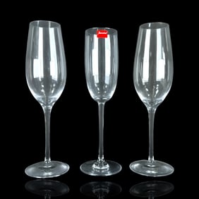Lot of Three Champagne Flutes