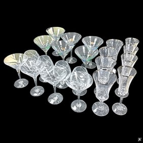 22 Pcs Glassware Romanian Milano, Mikasa, Gorham