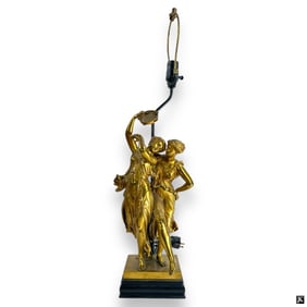 After: Dumaige,Gilt Bronze "Danseuses au Tamborin"