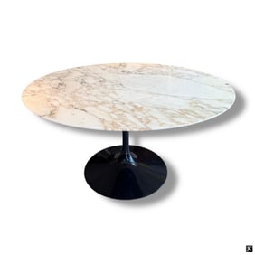 Knoll Saarinen White Tulip Marble Top Dining Table