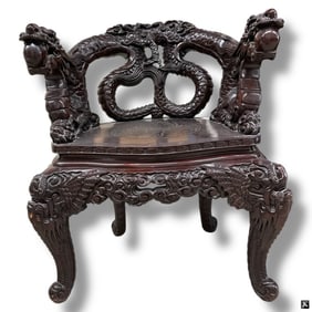 Japanese Dragon Throne Chair