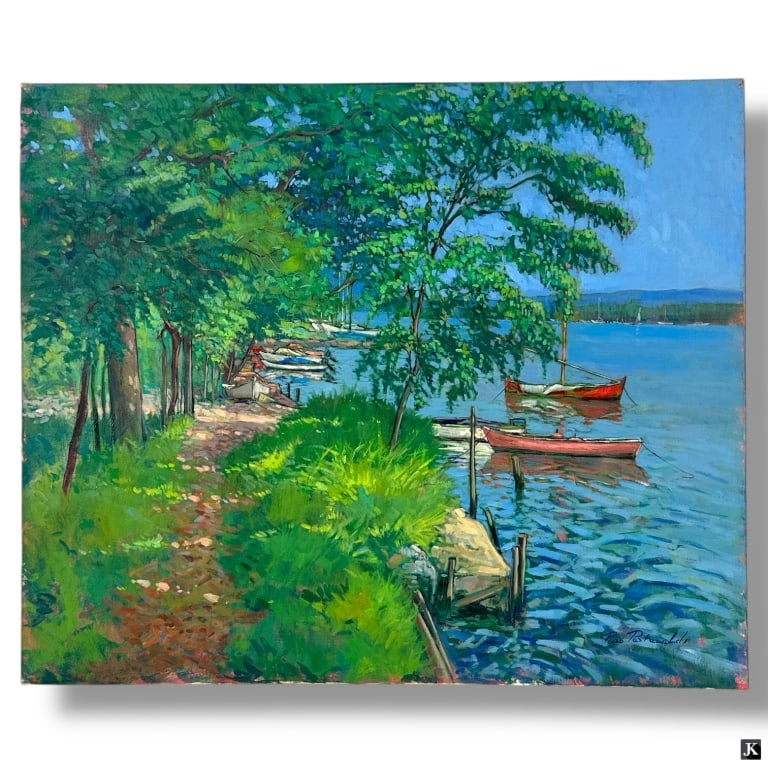 Piero Pastacaldi (Italy B.1945): Piero Pastacaldi (Italy B.1945) oil on canvas. Measures 19 1/2 inches high x 23 1/2 inches wide. LA/B17