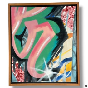 CRASH (JOHN MATOS) ACRYLIC & SPRAY PAINT ON CANVAS