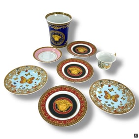 (8) Eight Versace Rosenthal Medusa Head