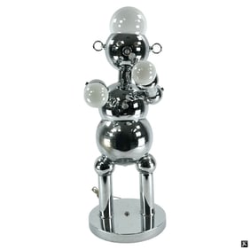 Mid Century Italian Chrome Robot Lamp by Torino De