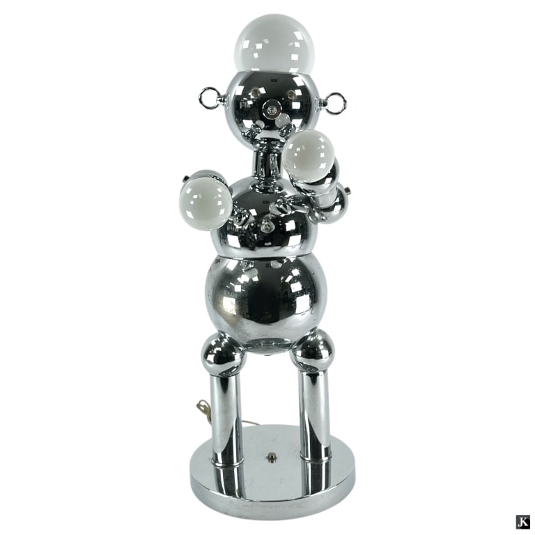 Mid Century Italian Chrome Robot Lamp by Torino De (1 of 7)