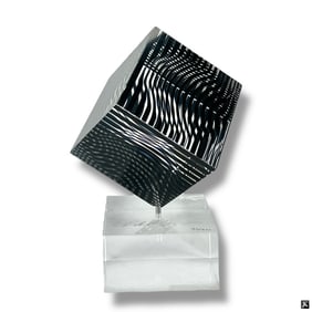 Vasarely Cube Op Art Silkscreen