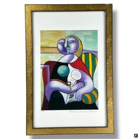 Picasso Giclee "Lady in Green Striped Chair"