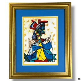 Picasso Giclee Seated Woman with Red and Blue Hat